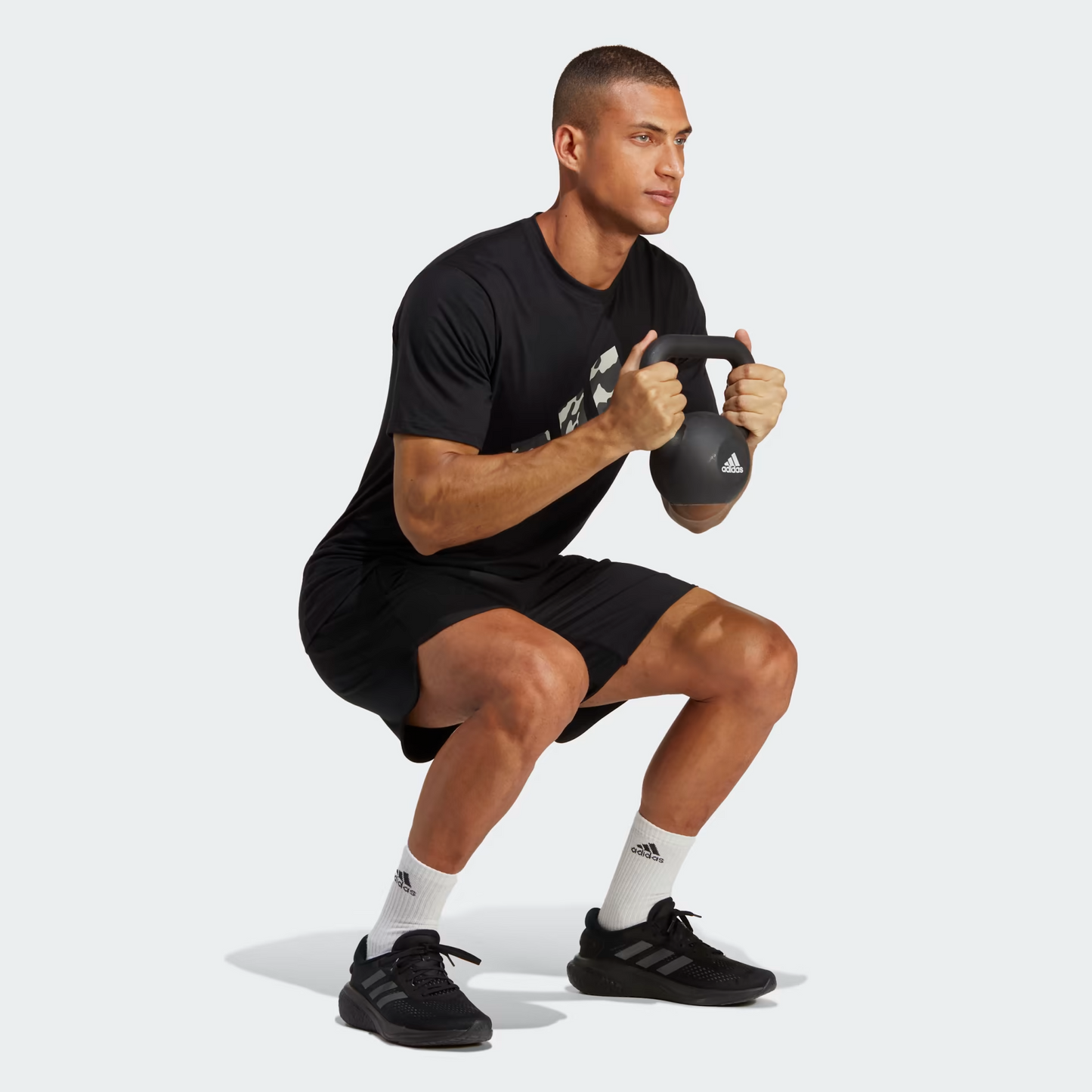 Adidas Train Essential Seasonal Logo Training T-Shirt with 30% Polyester, 30% Cotton