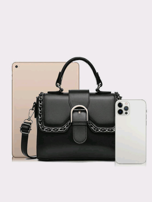 Waterproof,Lightweight,Business Casual Buckle & Chain Decor Square Bag, Mother's Day Gift For Mom For Teen Girls Women College Students,Rookies & White-Collar Workers Perfect For Office,College,Work ,Business,Commute,Outdoors, Travel, Outings