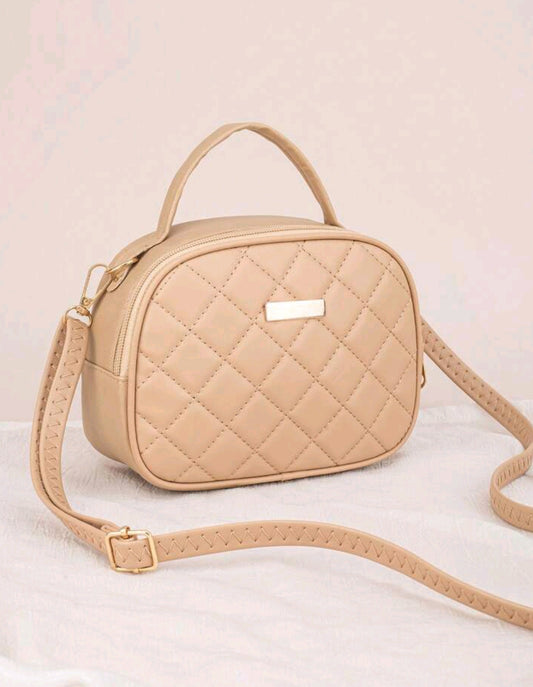 Women Embroidered Casual Crossbody Bag, Shell Shape Quilted Shoulder Handbag