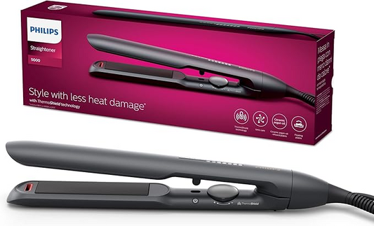 Philips Hair Straightener 5000 series with Thermoprotective Technology - BHS510 | Salon-Quality Hair Styling at Home
