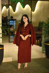 Heiryn French Encore Red Luxury Fashion Elegant 3 pc Set,