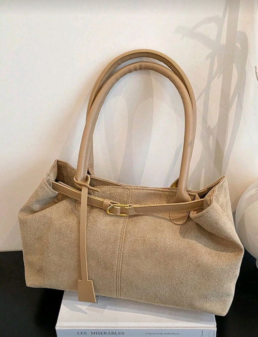 Strap Decor Large Capacity Tote Bag