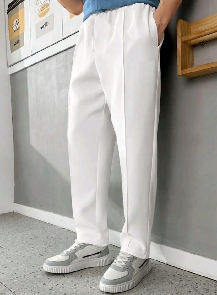 SHEIN Teen Boy Casual Tapered Pants With Pleat Design And Pockets