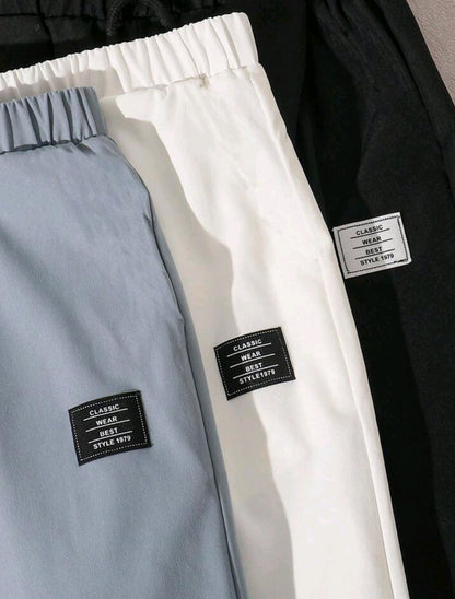 SHEIN 3pcs/Set Teen Boy Loose Casual Solid Color Drawstring Waist Pants