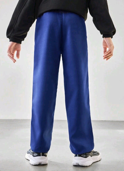 Tween Boy Star Print Casual Loose Pants With Pockets, 161718