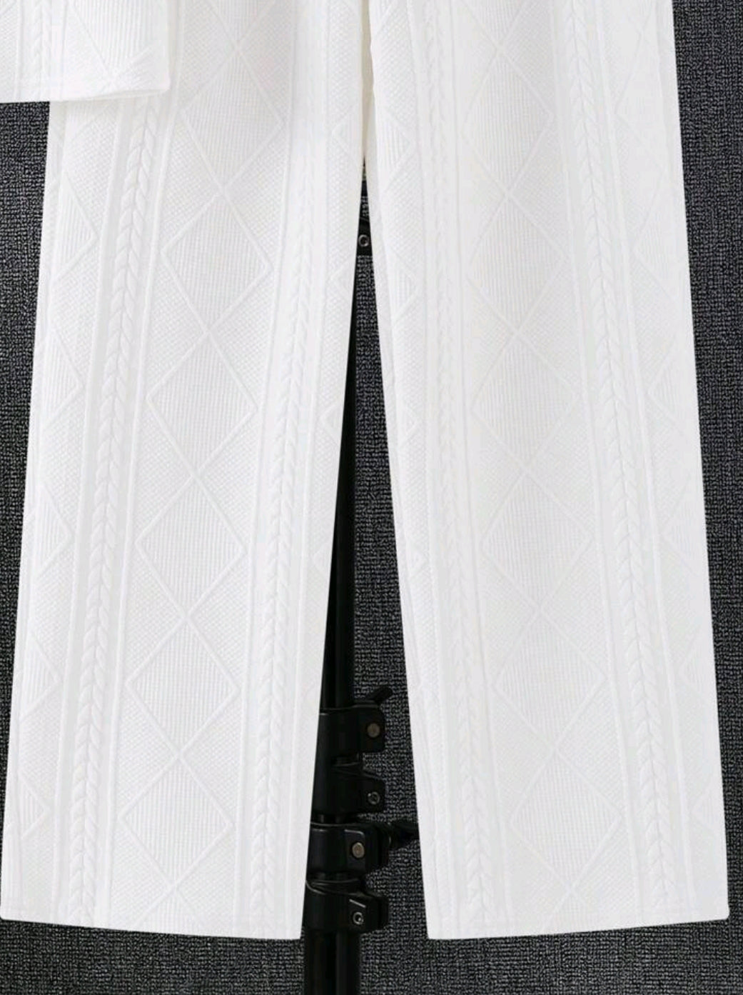 SHEIN 2pcs Set Teenboy's Knit Jacquard Loose Raglan Collar Shorts & Tee Outfit Set, B6050