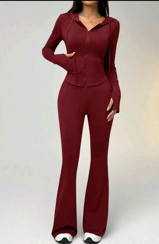 Long Sleeve Hoodie & Skinny Pants Activewear Set