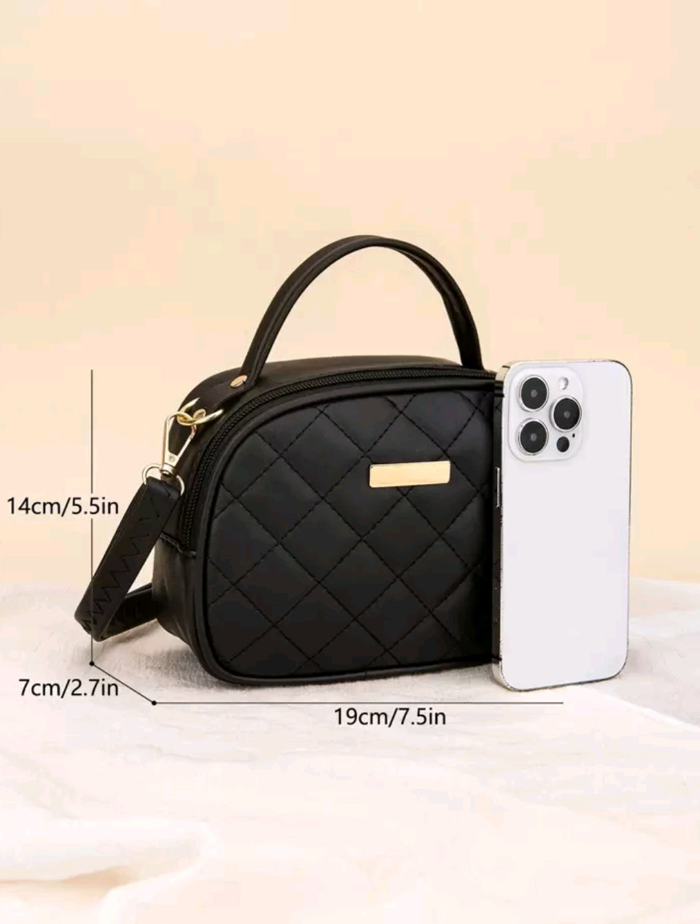 Embroidered Shell Women's Bag, Daily Casual Handbag, Diamond Pattern Shoulder Bag, Crossbody Bag, Shoulder Bag
