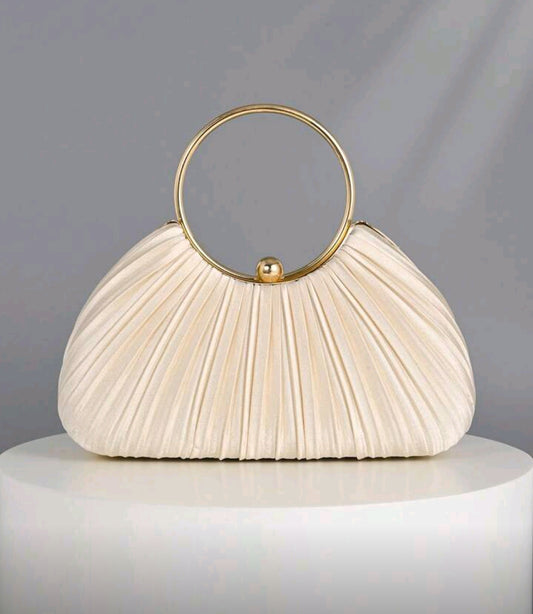 Luxury Leather Banquet Clutch, Glamorous Shiny