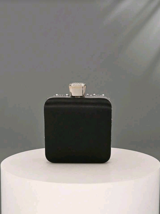 Pearl Decor Evening Clutch, Rhinestone