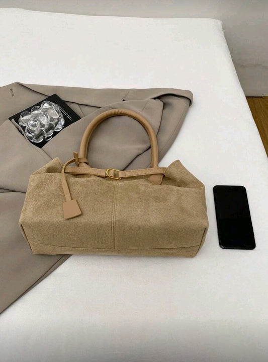 Strap Decor Large Capacity Tote Bag