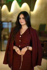 Heiryn French Encore Red Luxury Fashion Elegant 3 pc Set,