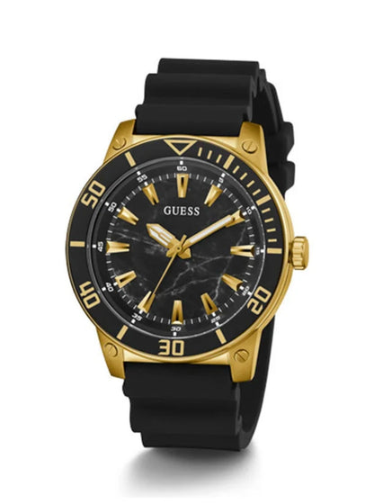 Men's Black Dial Silicone Analog Watch GW0420G2